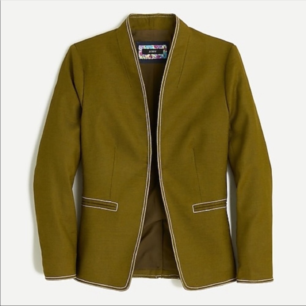 NWT J. Crew Going out Blazer In Stretch Linen Size 4